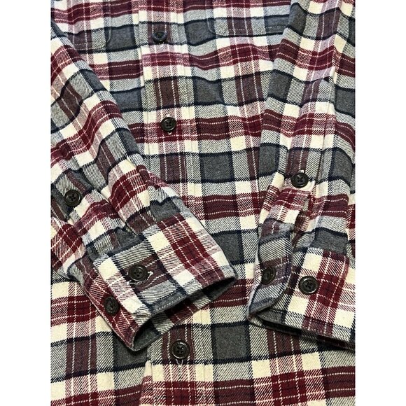 Orvis Mens Size M Heavy Perfect Flannel Button Down Shirt Hiking Outdoor Country - Picture 12 of 16
